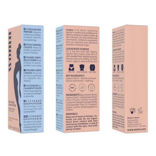 womn Intimate Comfort DRY & FRESH LIQUID POWDER – talc-free liquid body powder against moisture